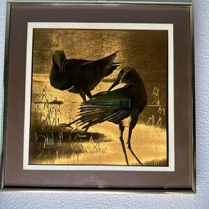 Manifestations Inc. Optical Illusionary Art - Vintage Gold Foil print 18x18